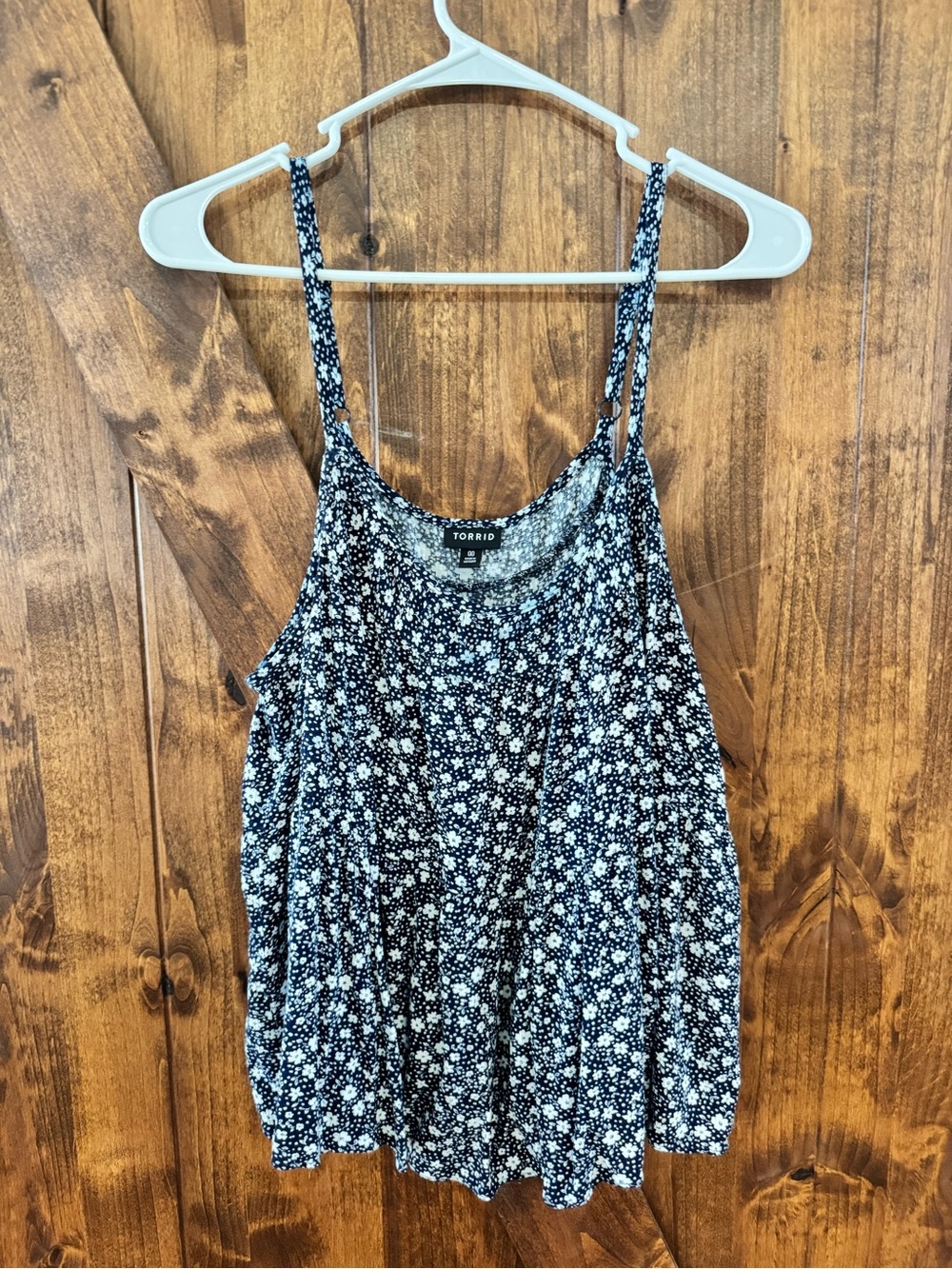torrid blue and White Floral Spaghetti Strap Cami